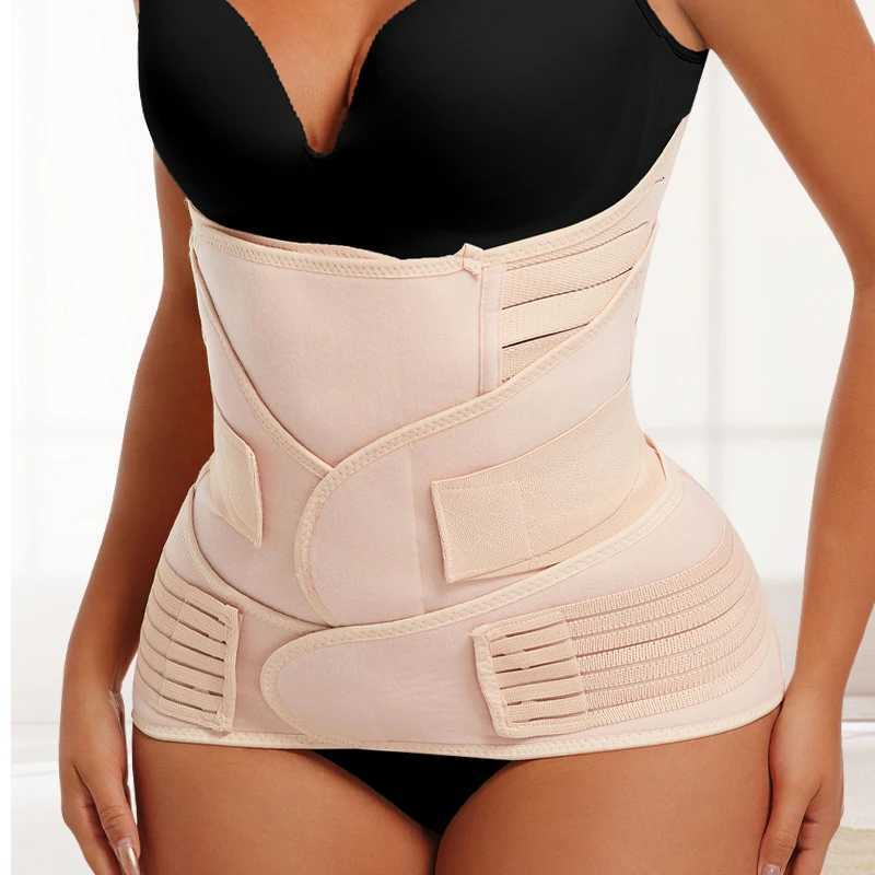 In Women's Shapers 3 1 Postpartum Waist Body Shaper Compression Tummy Girdles Corset Belt Shapewear Faja J260923