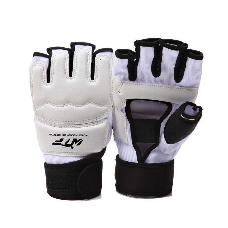 Protective Gear New Half Finger Boxing Gloves Men Taekwondo Gloves Foot Protector Karate Muay Thai Training Workout Gloves Kids Q260923