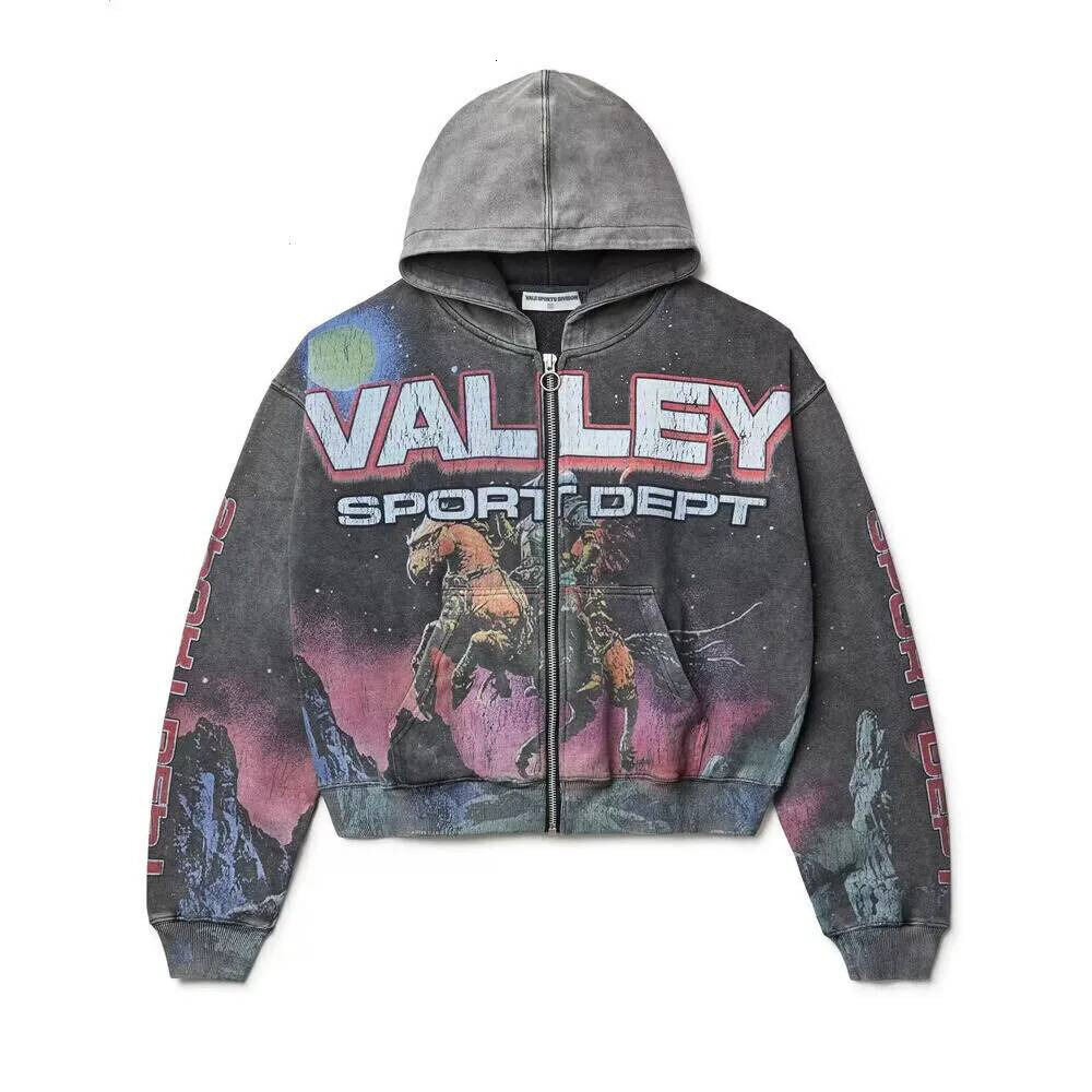 Vale Dream Hoodie Jacket Unisex Y2k Streetwear Hip Hop Men Women Gothic Distressed Letter Graphic Print Long Sleeve Pullover Sweatshirt Valleys Drea