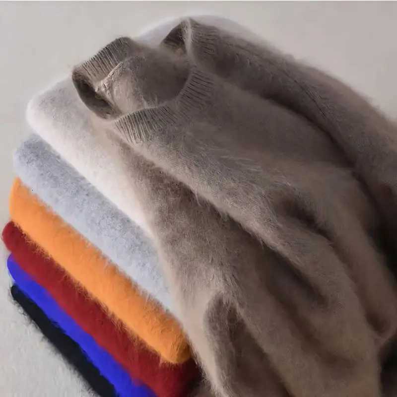 Women's Sweaters Autumn And Winter 2024 New Mink Cashmere Sweater Ladies Long Sleeve Pullover Round Neck Warm Knit Bottoming Shirt H260923