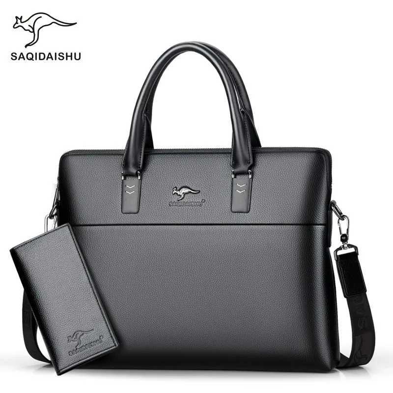 Briefcases Briefcase men's genuine leather business men's bag handbag single shoulder large capacity casual cowhide crossbody computer bag