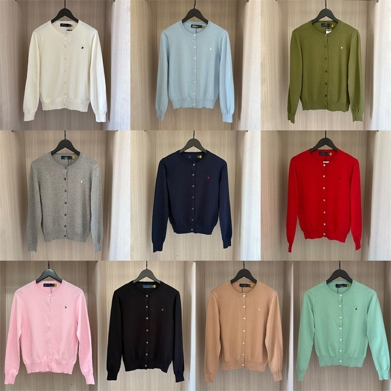 Womens Knits Tees Designer Autumn New Classic Cardigan Polo Knitted Sweater Cotton Fabric Embroidery Polo Sweaters Jumpers Top Unisex