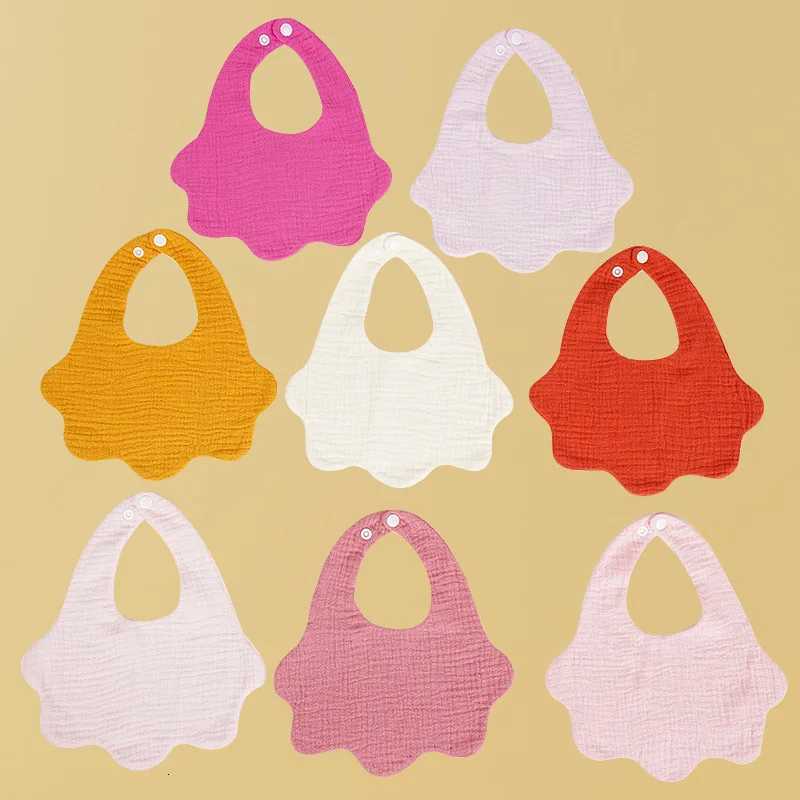 Cotton Bibs Burp Soft Cloths Baby Print Bibs Solid Color Infant Bib Newborn Burp Cloths Bandana Scarf for Kids Boy Girls Feeding Sva TowelW260924
