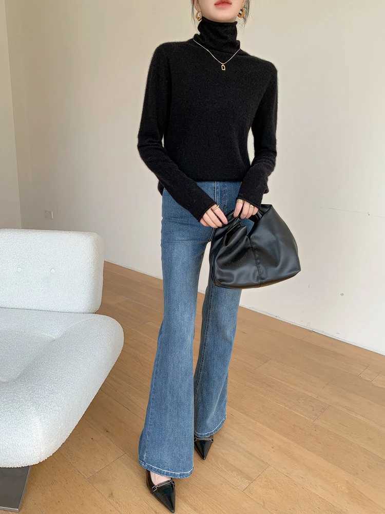 Women's Sweaters Choice Women 100% Cashmere Sweater Turtleneck Long Sleeve Pullover Simple Basic Cashmere Knitwear Autumn Winter Soft Warm Tops