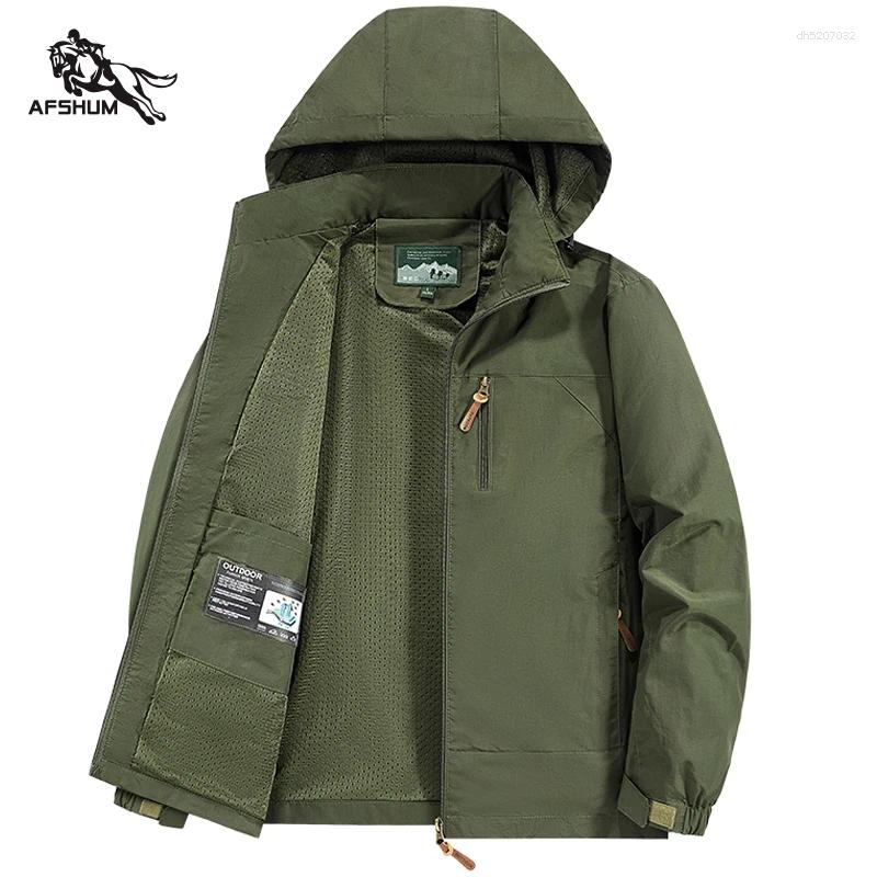 Jacket Men's Spring Autumn Men Solid Color Hooded Jackets Casual Coat Business Coats Size M-4XL 5XL 6XL