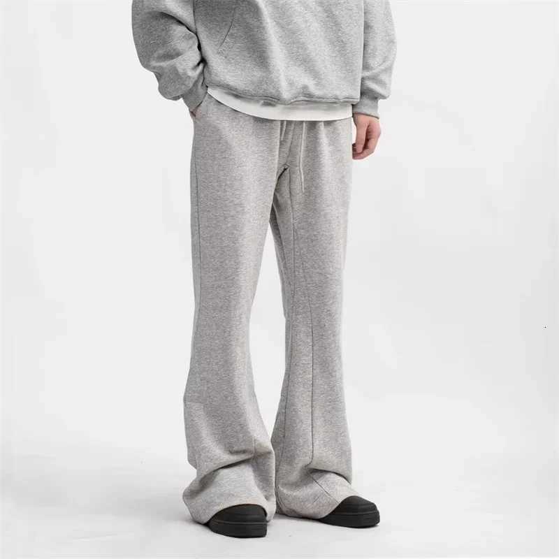 Men's Pants 2025 New Mens Vintage Wide-leg Sweatpants Korean Fashion Solid Color Baggy Straight Pants Autumn Y2K Streetwear Trousers D260924
