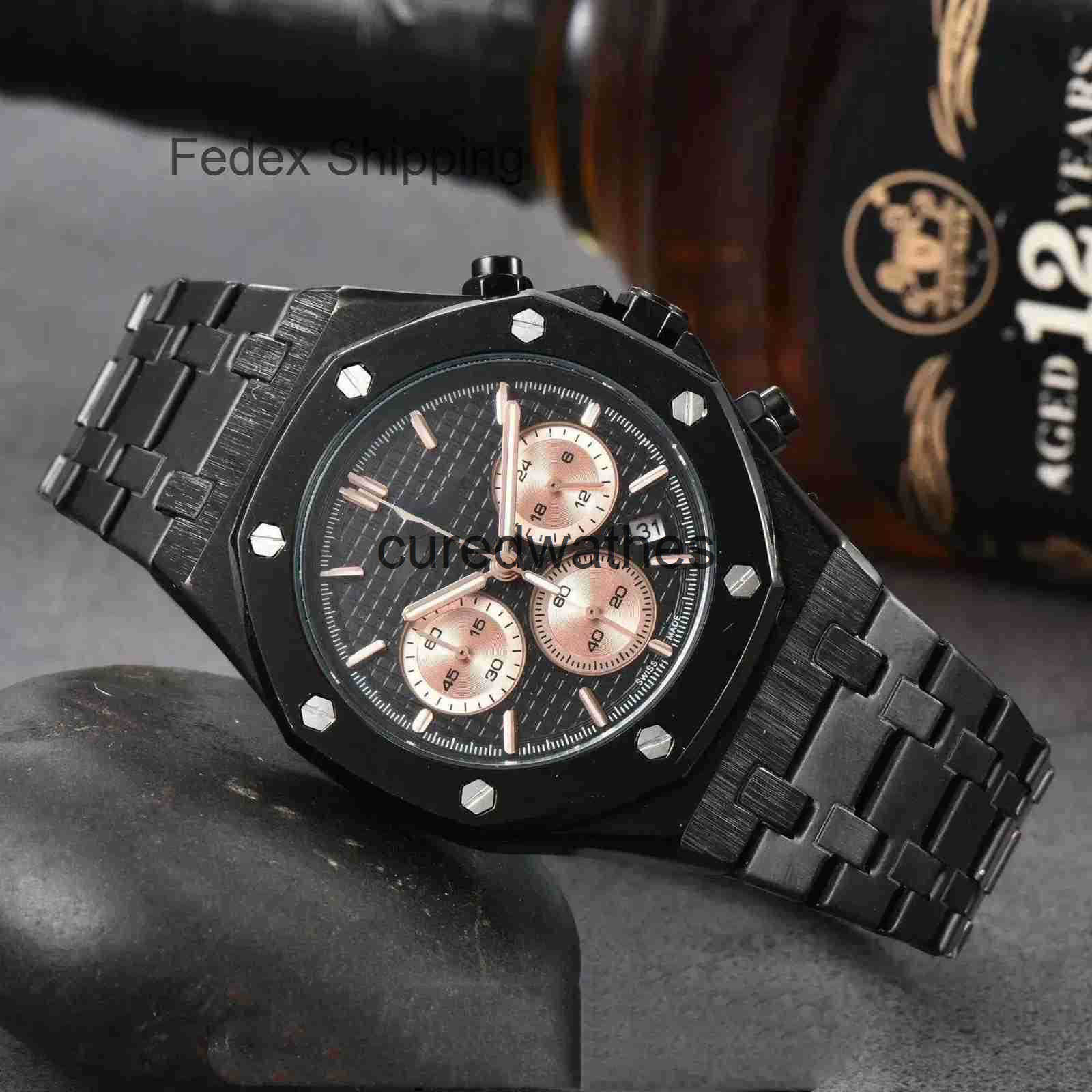 Watch Top Mens Man AAAAA Stainless Steel Calendar Sapphire Quartz High Quality Designer Movement Multifunction Chronograph Men Watches 019 OV8S