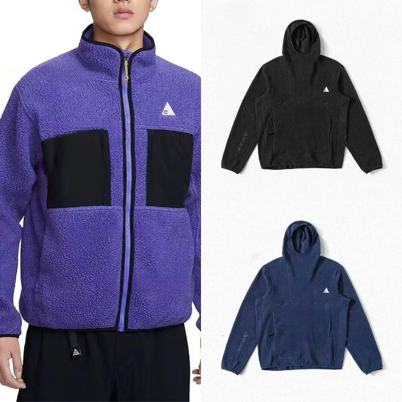 New classic acg winter men's and women's mountaineering outdoor sports hoodie pullover cashmere jacket warm and thick Fashion casual hoodi