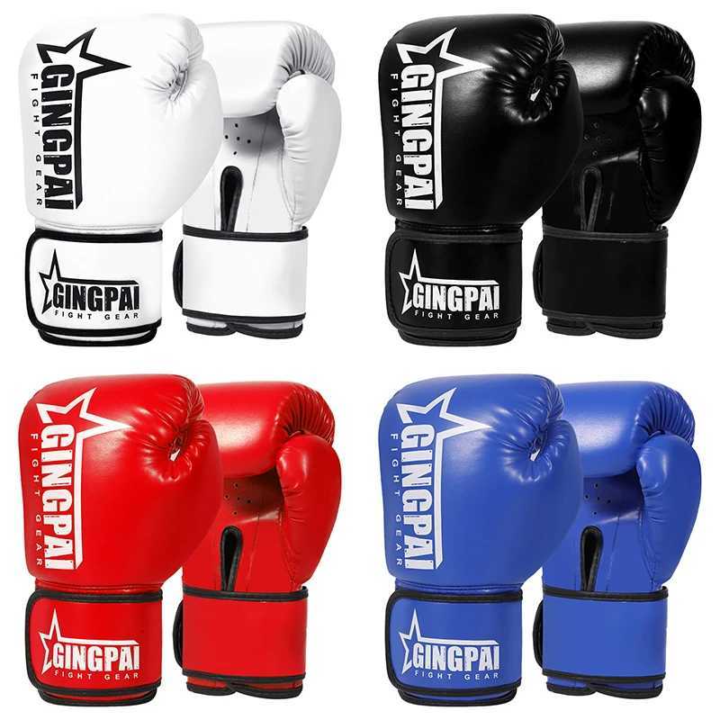 Gear Boxing Gloves Professional Protective Boxing Gloves Men Training Fighting Gloves PU Leather Breathable Karate Kickboxing Muay Women 6 10oz N260