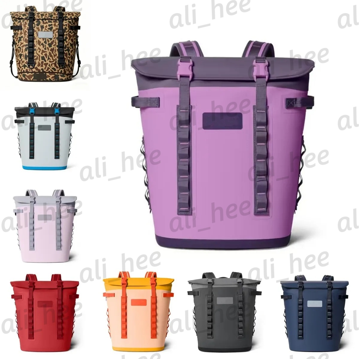 E7326 20L Outdoor Picnic Ice Pack Holder Waterproof Insulated Backpack with Thickened Hard Sole Insulation Bag for Cold Drinks and Food Storage D