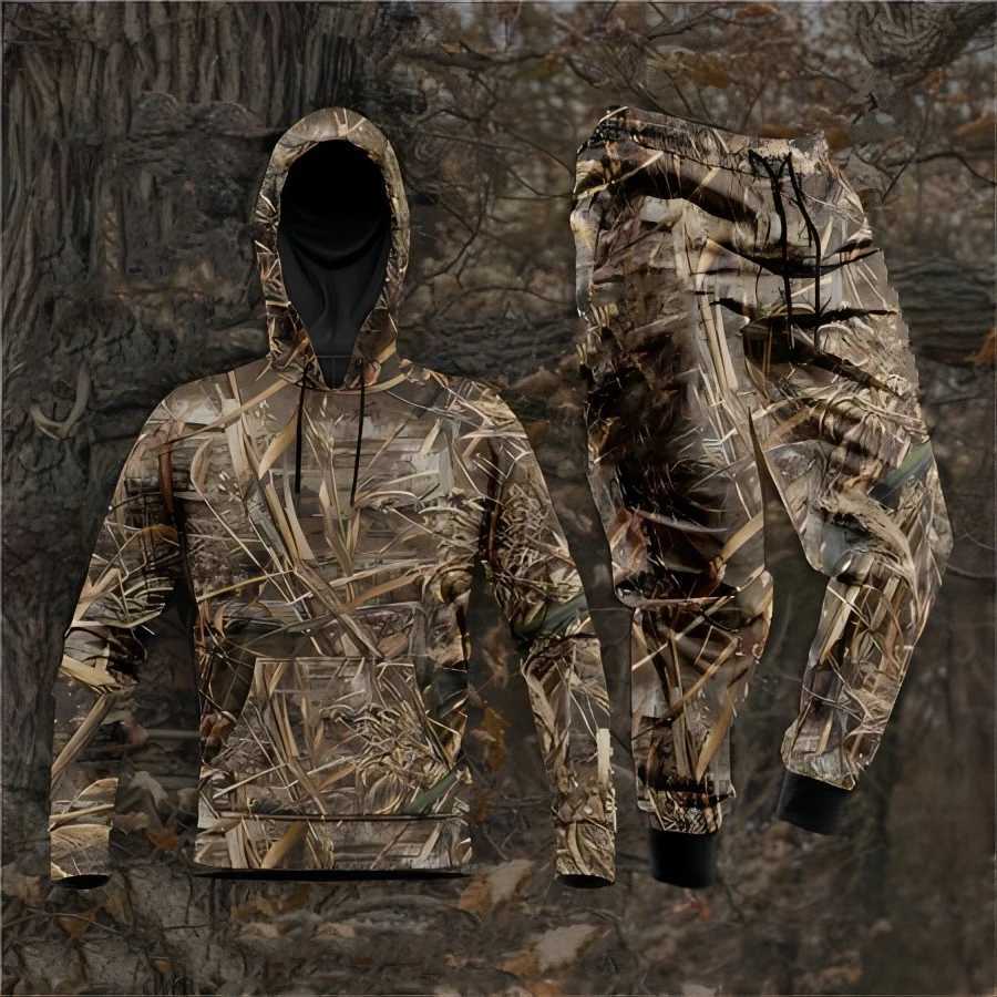 Forest Camouflage 3D Print Hoodies Pants Sets Men's Autumn Sweatshirts Sweatpants Two Piece Suits Outdoor Tracksuit Man Clothing T260924