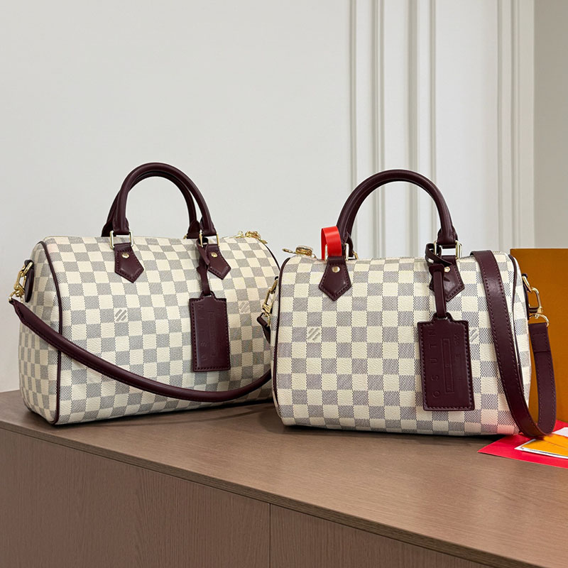 Women's check-pattern Boston-style handbag, vintage check-pattern tote bag, top-handle crossbody bag with detachable shoulder strap, available