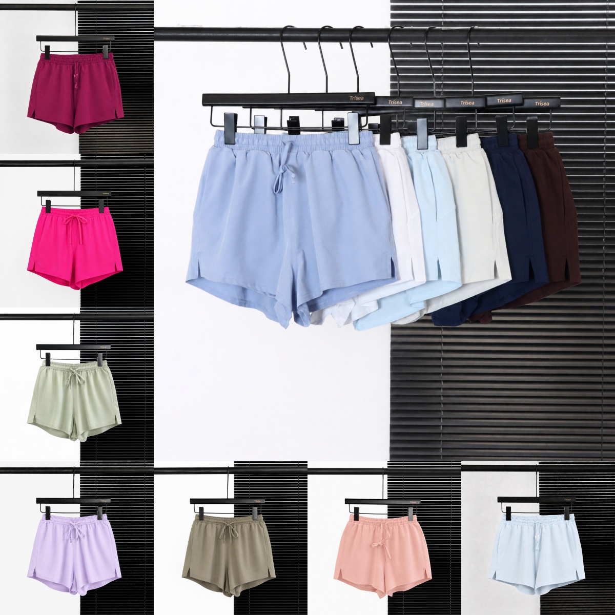 UU-L6366 Short de sport respirant coupe ample pantalon d'entraînement Anti-éblouissement pour femme short de Yoga short de course léger à séchage