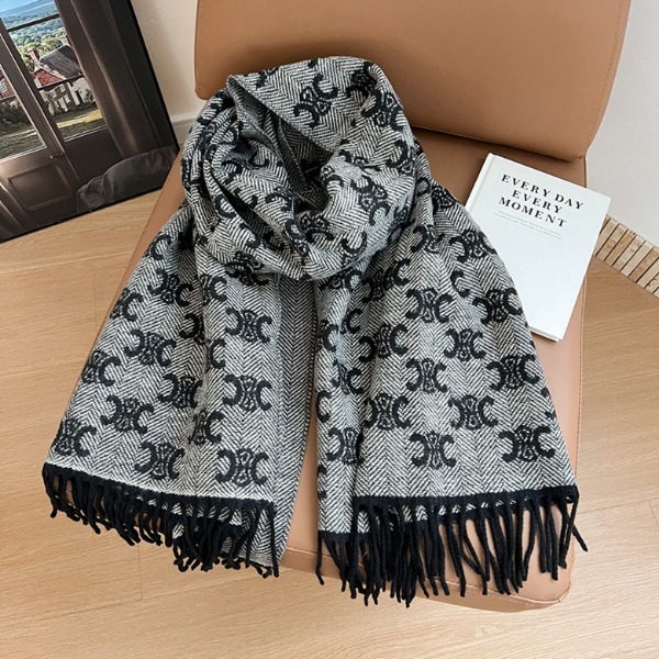 2026 New High Version Triumph Arch Scarf Women Winter Double Sided Long Cashmere Pashmina Shawl Wrap Two in One