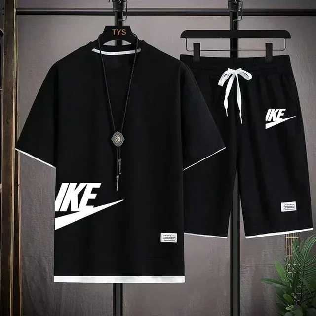 Fashionable casual and trendy men's sportswear set short-sleeved T-shirt and outdoor summer sports shorts set new size M-3XL T260924