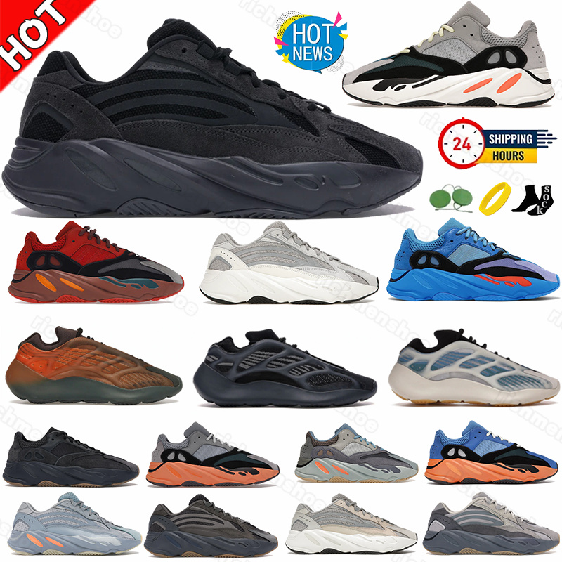Designer Hommes Femmes 700s v1v2 Chaussures de sport Casual Running 700 Baskets bleu vif Lavage Orange inertie argile marron Azael extérieur v3 C