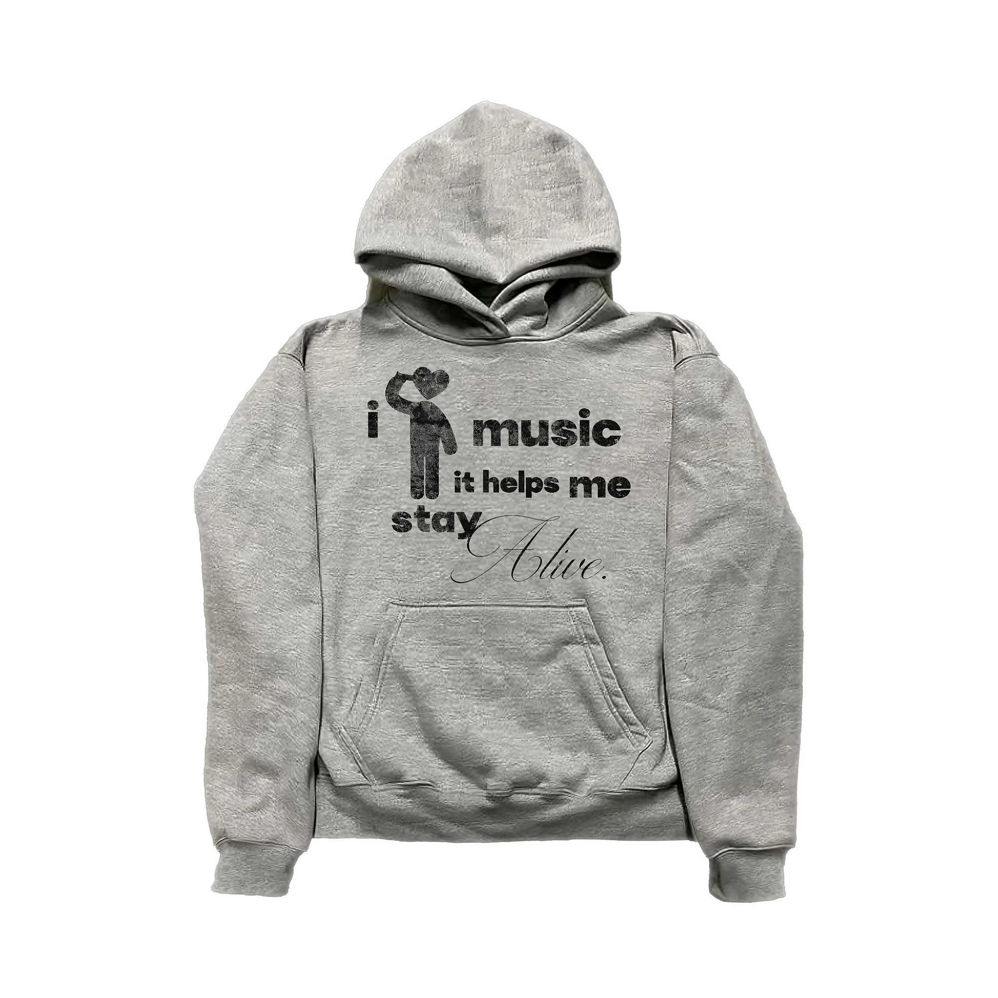 American retro y2k Millennium grey hoodie for women's autumn and new loose and personalized printed street casual hoodie T260923