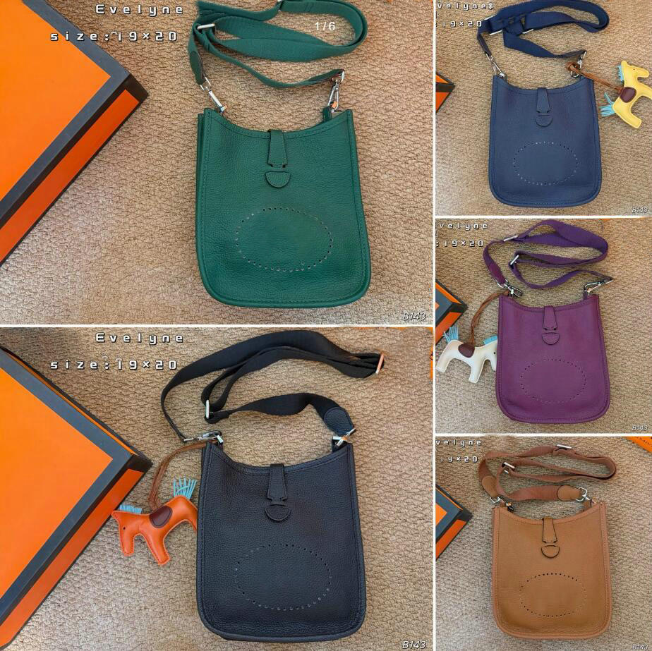 12A designer bag tote bag evelyne bags plain lichi patternfashion crossbody handbag lady wallet genuine Leather shoulder bag 4 size