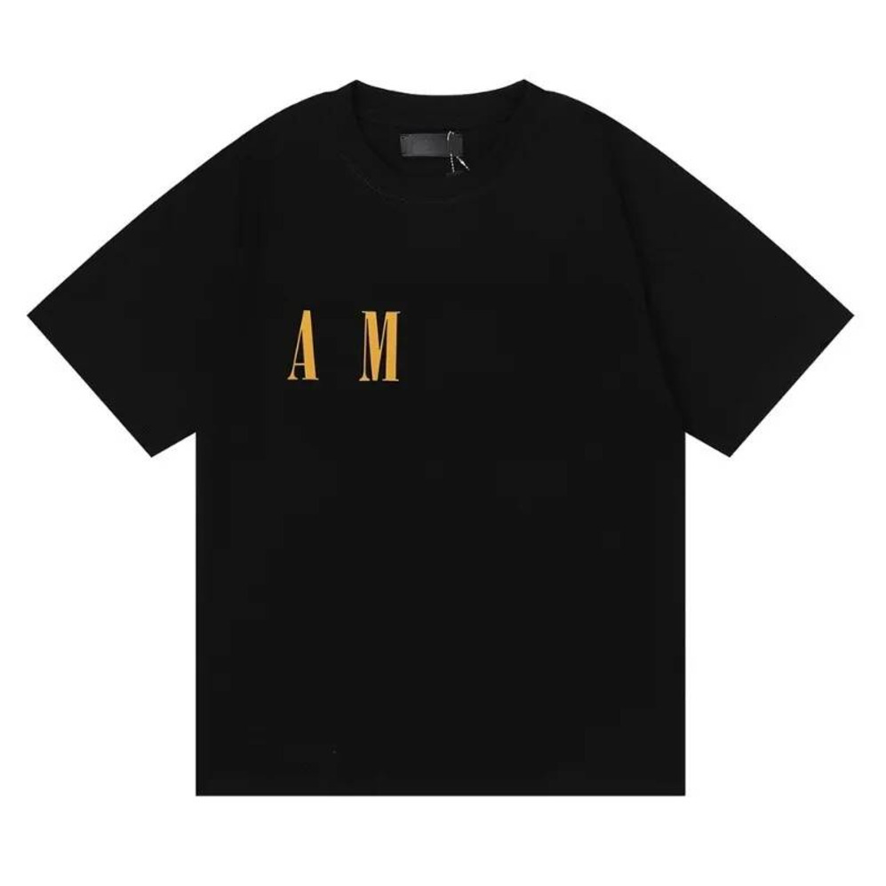 Amalia Shirt Designer Amarishirt Mens Womens Luxury Printed Fashion Man Top Neck Loose Sport Quality Cotton Casual Tees Short Sleeve Luxury Hip Hop