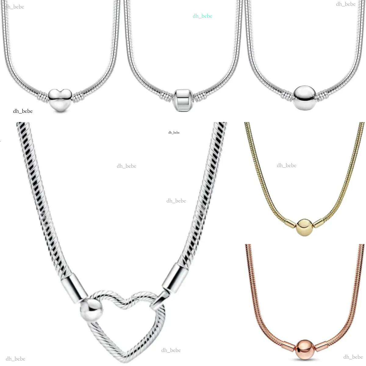 Collier Designer Moments coeur avec boîte chaîne en os de serpent pour femmes bijoux de luxe 925 pendentif en argent colliers chaînes cadeaux de