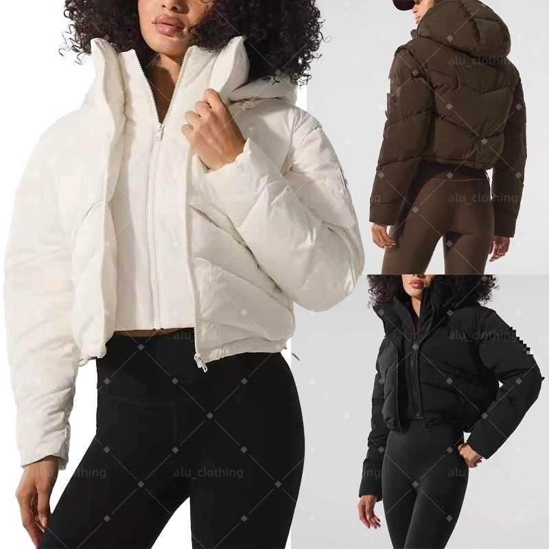 Aloismlyitys New Winter Women Jacket Thicker Goose Collar Down Women Designer Top Winter Down Casual High-Quality Stand up Collar Short Thick Top