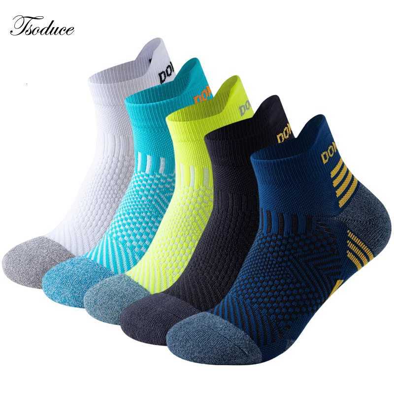 Sports Socks Men Running Ankle Socks Towel Bottom Athletic Breathable Moisture-wicking Outdoor Cycling Basketball Marathon Sports Socks Women Q26092