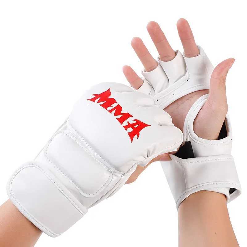 Boxing Protective Finger Gear Half Gloves for Adults - Unisex (Men Women) for Sanda Training MMA UFC Muay Thai Ideal for Shaking Sandbags N260923