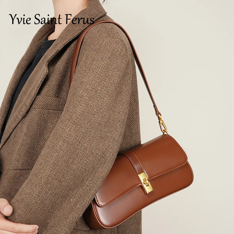 Women Niche Genuine Leather Shoulder Bag Female Casual Versatile Handbags High Quality Vintage Crossbody Bags 260920