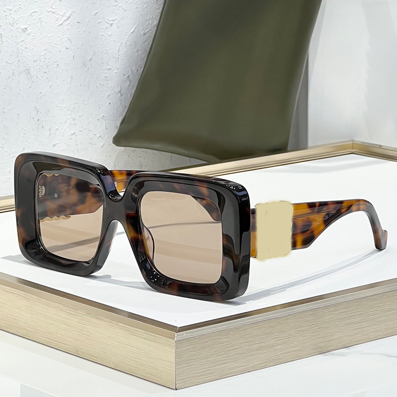 Designers oversized square Maxi Anagram sunglasses Luxury mens womens fashion vintage sunglasses Outdoor cycling and driving UV glasses LW40176U