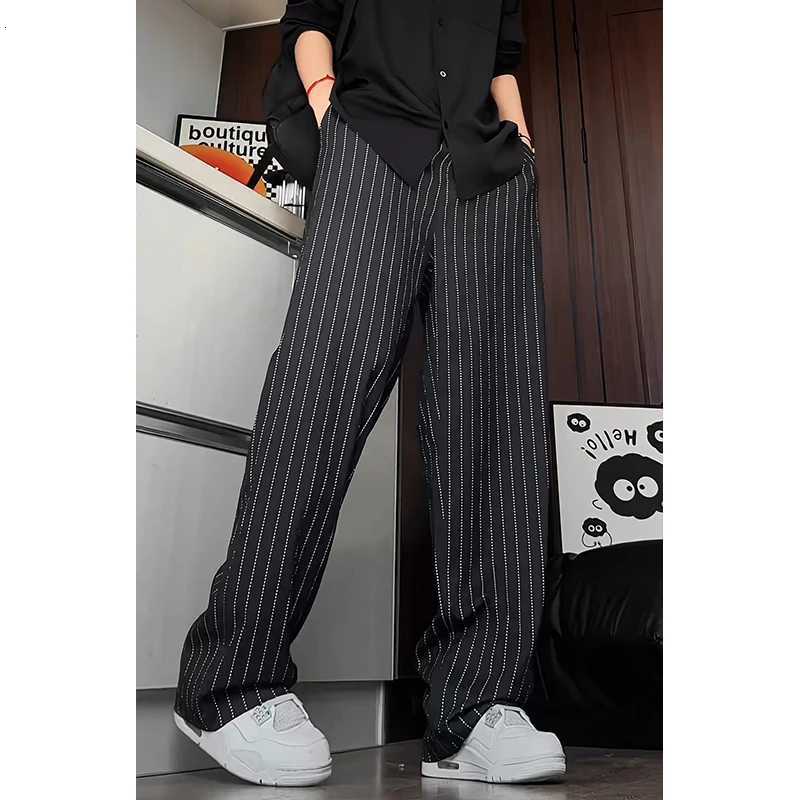 Men's Pants Spring Summer Casual Pants Men Fashion Striped Pants Men Streetwear Loose Wide Leg Pants Mens Trousers Plus Size 5XL D260924