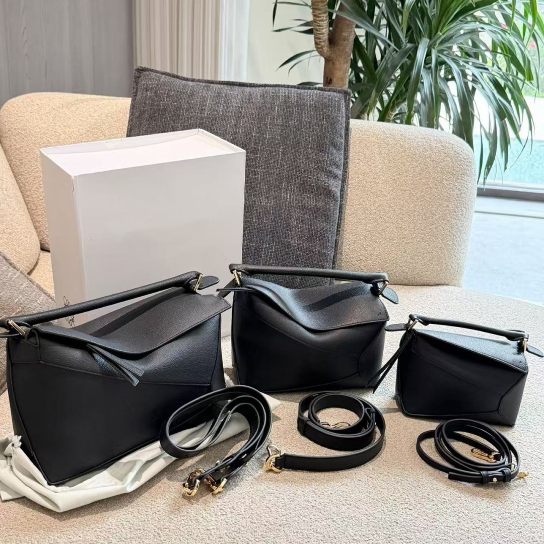 Designer Geometric Straight line Genuine Leather puzzles Handbags Shoulder bucket woman Clutch bags crossbody Geometry Square Contrast color patchwo