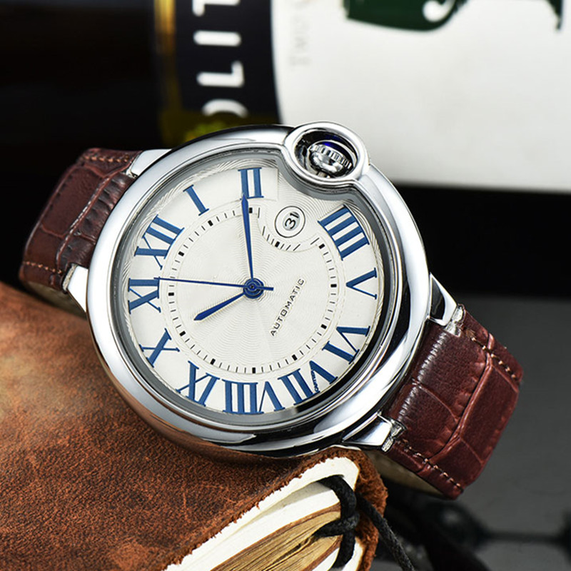 Luxury Mens watch 42mm automatic mechanical watches Men designer Cartiierness movement waterproof mechanical skeleton dial women Wristwatches with b
