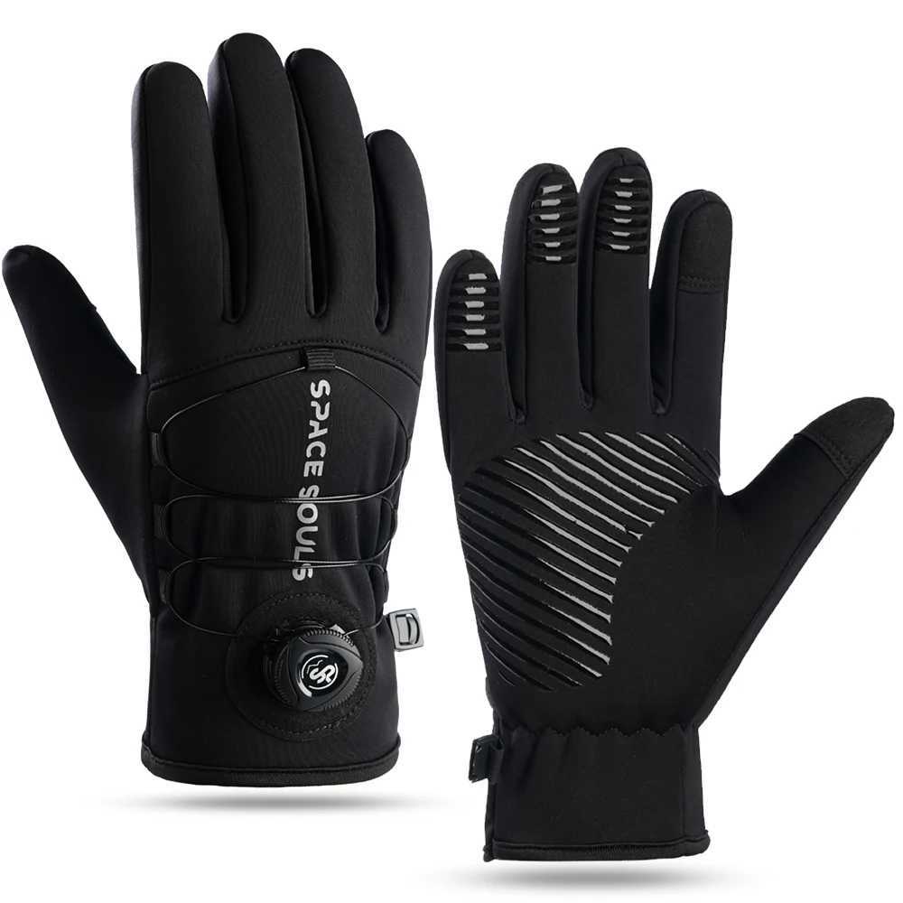 Ski Gloves New Winter Warm Skiing Gloves Unisex Windproof Cold-proof Touch Screen Gloves For Men Outdoor Sports Running Hiking Cycling Q260923