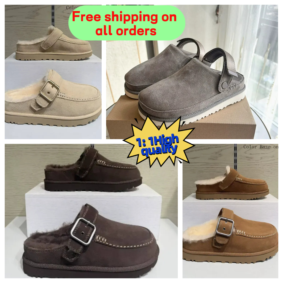 Designer Goldenstar Evelina Clog Slippers Clogs Hi Slides Dad Sandal Golden star Beach Women Men Tazz Tasman Fall Driftwood Chestnut Sand Winter Sum