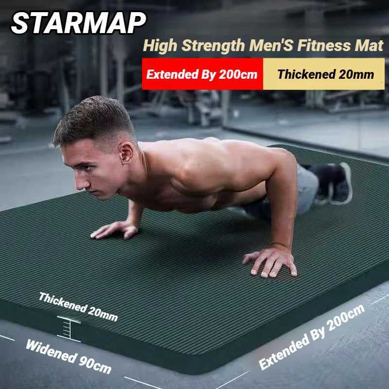Yoga Mats Men'S 3-Piece Set High Quality Thickened Sports Non-Slip Yoga Mat Is Suitable For Fitness Pilates Gym Home Exercise Q260923