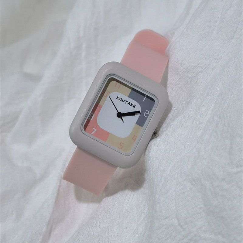High-looks square watch for junior and senior high school girls, ins style, niche design, simple and high-end, forest style, versatile new model