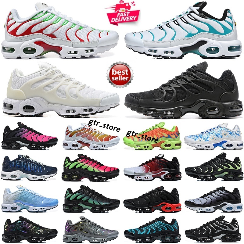 Designer Tn Tns Plus Running Shoes Mens Trainers Tnss Men Women Triple White Black Sky Blue Gradient Dusk Unity Tennis Breathable Outdoor Sports Sne