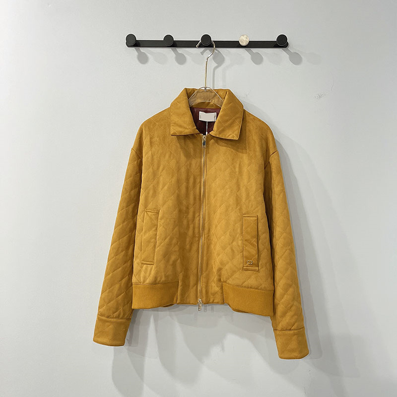 Brand Women Suede imitation Jacket Designer Plaid Double Zipper Lapel Coat Luxury Retro Street Versatile Jacket Outerwear