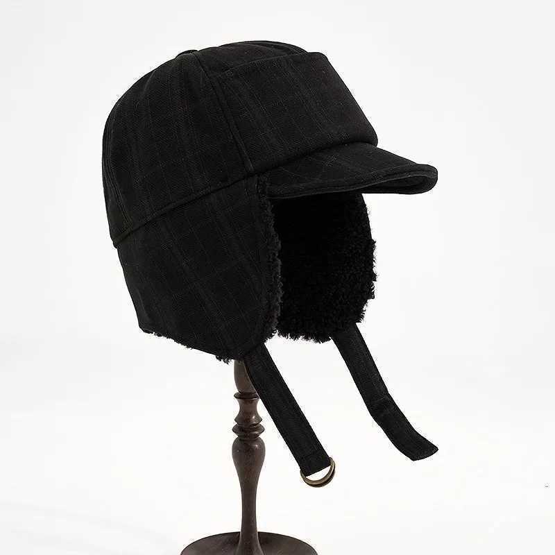 Cold-proof Winter Lei Feng Hat Womens Thickened Ear Protection Hat Mens Outdoor Warm Plush Flying Bomber S260924GLOL
