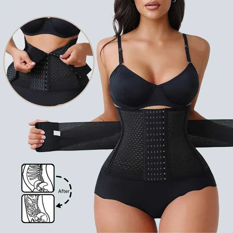 Adjustable Women's Shapers New Waist for Women Double Belts Neoprene Corset with Zipper Workout Cincher for Tummy Control Back Support J260923