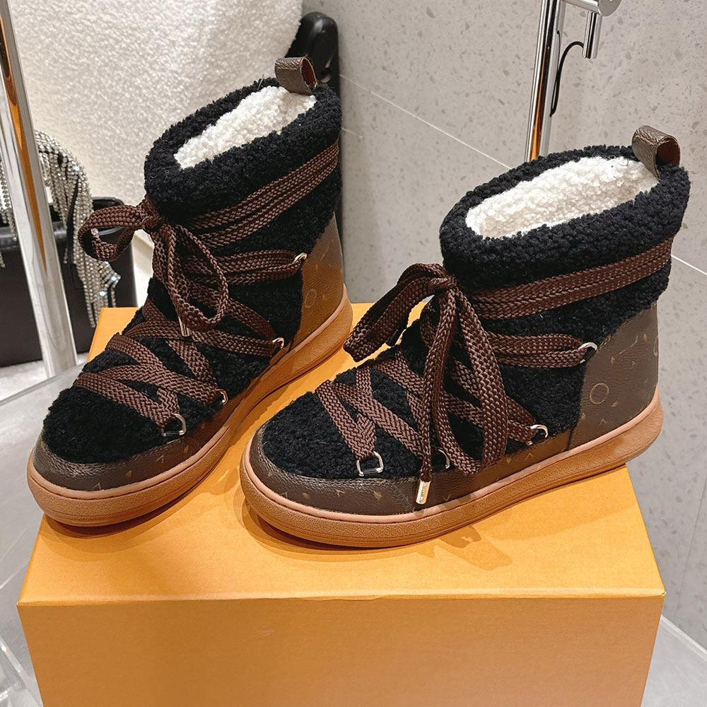 Cloud Lace Up Ankle Boot Sneaker Ski boots Womens Designer Boot Fashion Comfort Warm Snow Boots 1AIV15 New Luxury Autumn Winter Boots Shearling Lini
