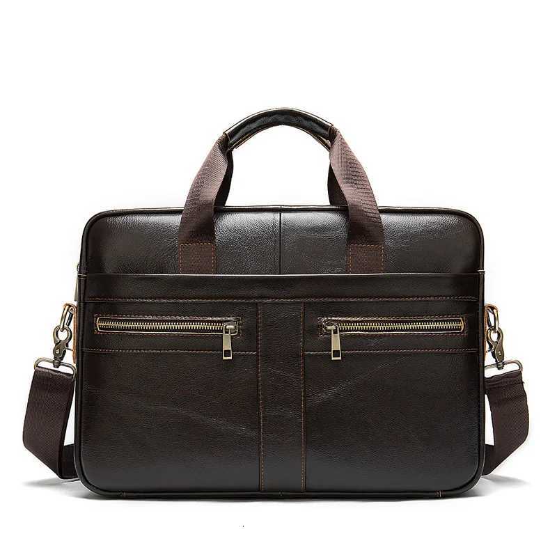 Briefcases Genuine Leather Men's Handbag Commuting Business Briefcase Design Laptop Bag Men's Official Laptop Bags H260923