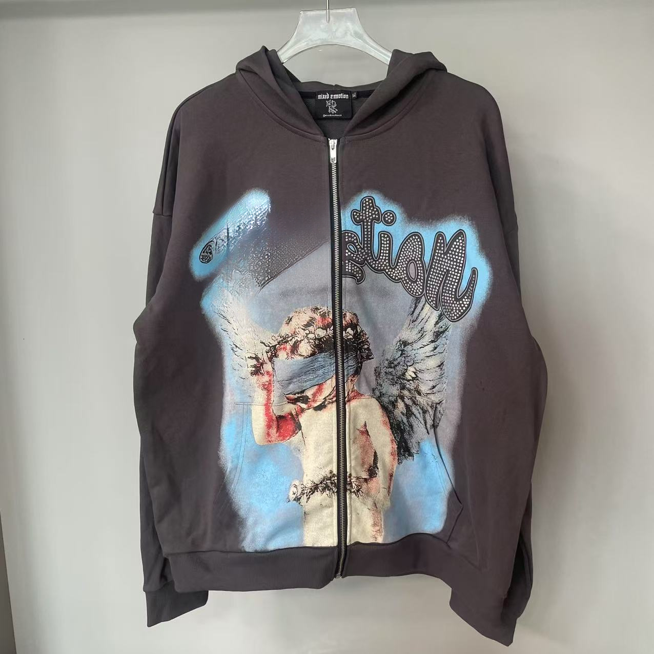mixed emotions hoodie designer mixed Mens hoodies tee Street summer fashion hip hop retro casual cotton printed shorts sleeveds shirts kdp Design Ho