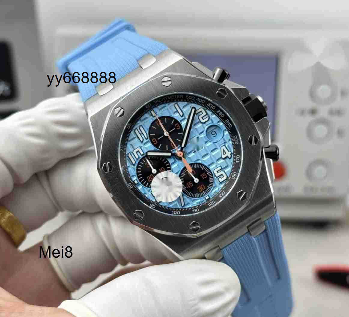 Watches Luxury Watch Automatic Mechanical RoyalOak 26238 Designer Offshore Watches Skeleton Steel Green Dial Chronograph 3126 42mm Watch Wristwatch