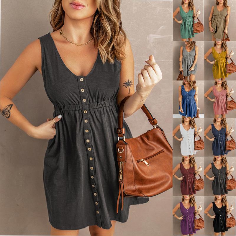 Designer Best-seller Femmes Été Hors Épaule Robe Courte Couleur Unie A-ligne Taille Haute Sans Manches Bureau Élégant Casual Party Robe D'été
