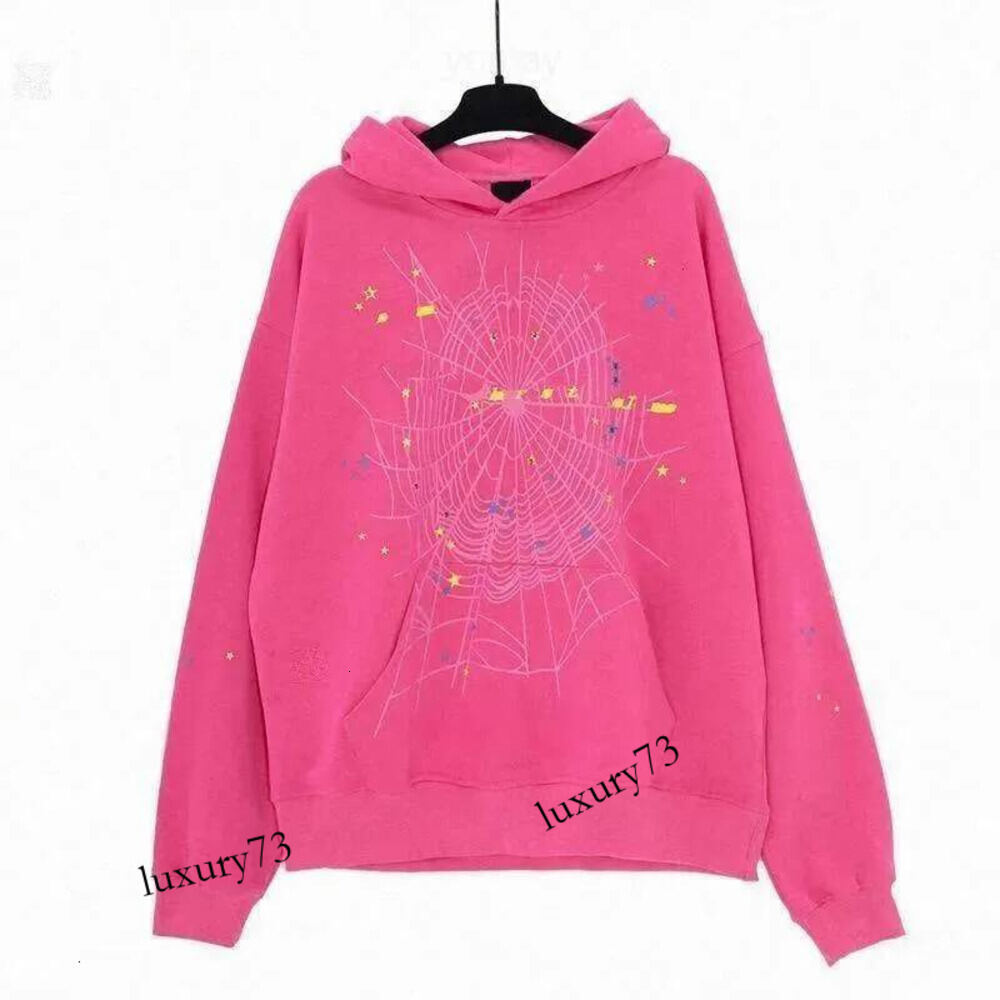 Spider 2026 New Designer Mens Sweatshirt Sweatpant Young Thug Foaming Graphic Y2k Hip Hop Pink Tracksuit Joggers Pants Spyder Hoodie 9C3 A+