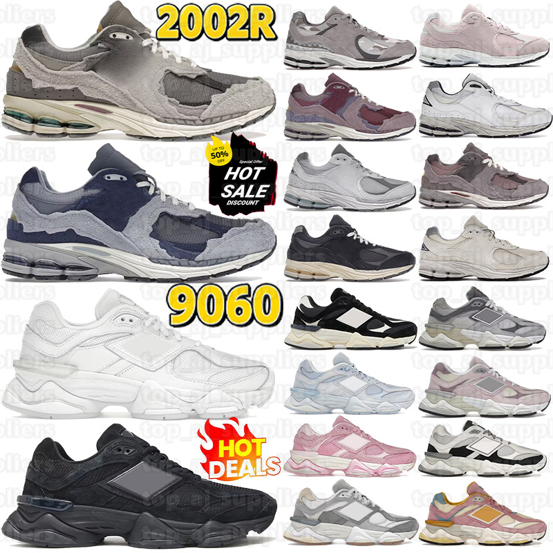 2002R Designer Running Shoes 9060 Comfortable And Versatile Breathable Casual Shoes Mesh Leather Fabric Wear-Resistant Sports Shoes Size 36-45