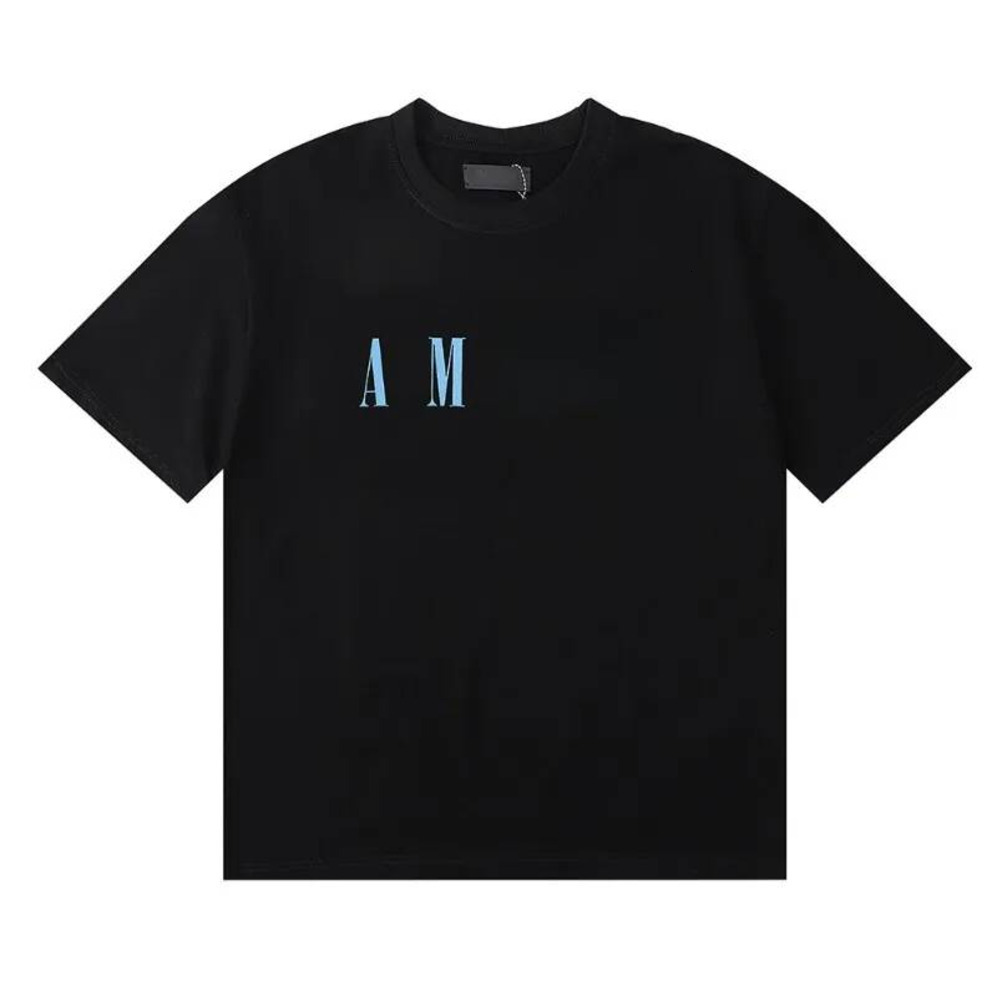 Amalia Shirt Designer Amarishirt Mens Womens Luxury Printed Fashion Man Top Neck Loose Sport Quality Cotton Casual Tees Short Sleeve Luxury Hip Hop