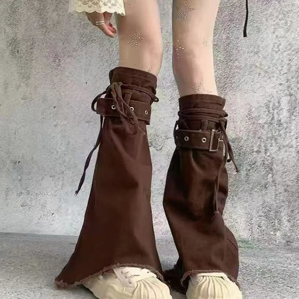 Trendy Y2k Leg Warmers Spicy Girl Retro Y2k Stockings Brown Lolita Pile Up Socks Women 260924