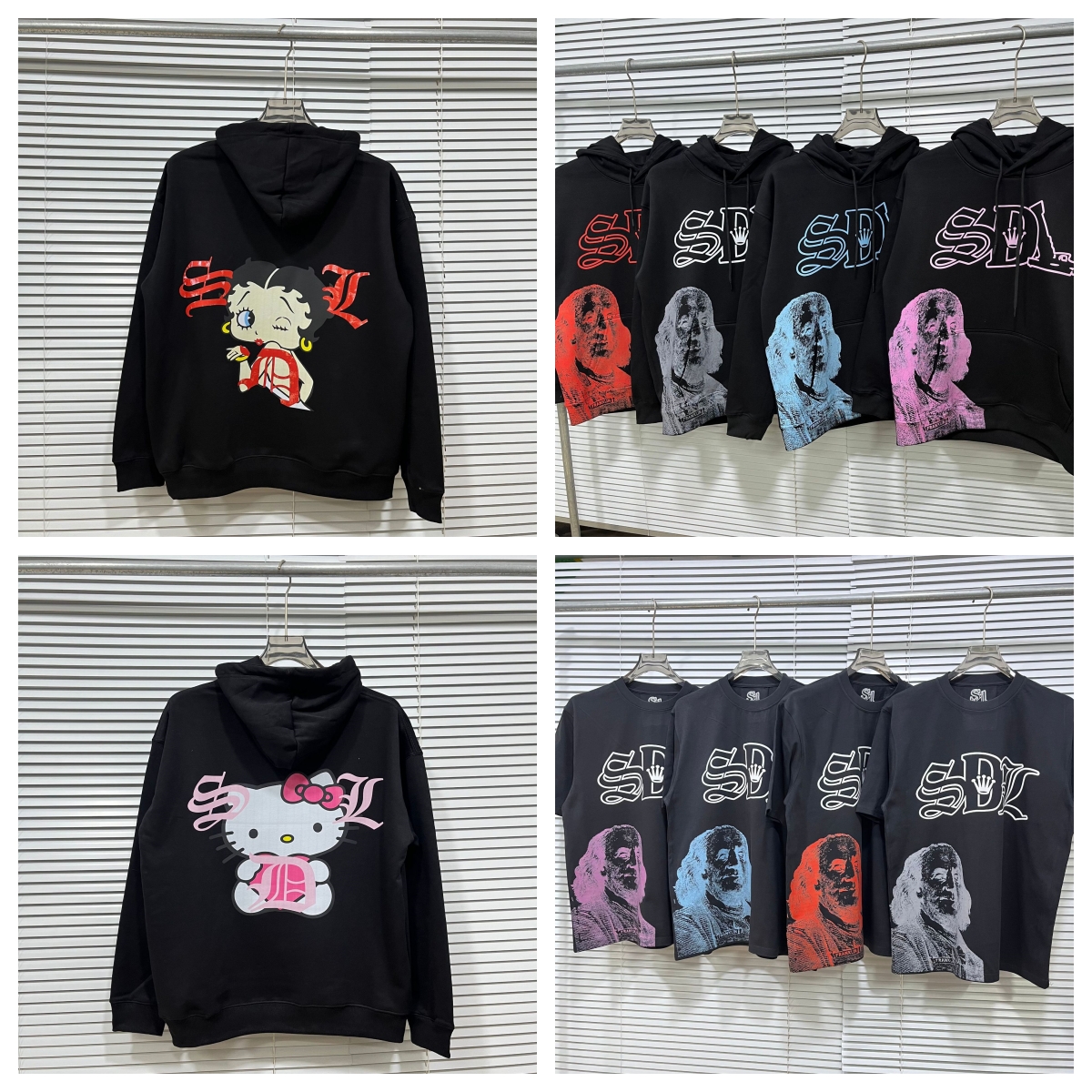SDL Hoodies designer shirt Mens TRENDING Sdl Strips Black Senior graphic hoodie Collection Streetwear Hip hop Retro Street Rock Style hoodies us siz